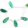 Natural Green Emerald Faceted Pear Drop Beads Strand Quantity 5 Beads and size 14.5mm approx.